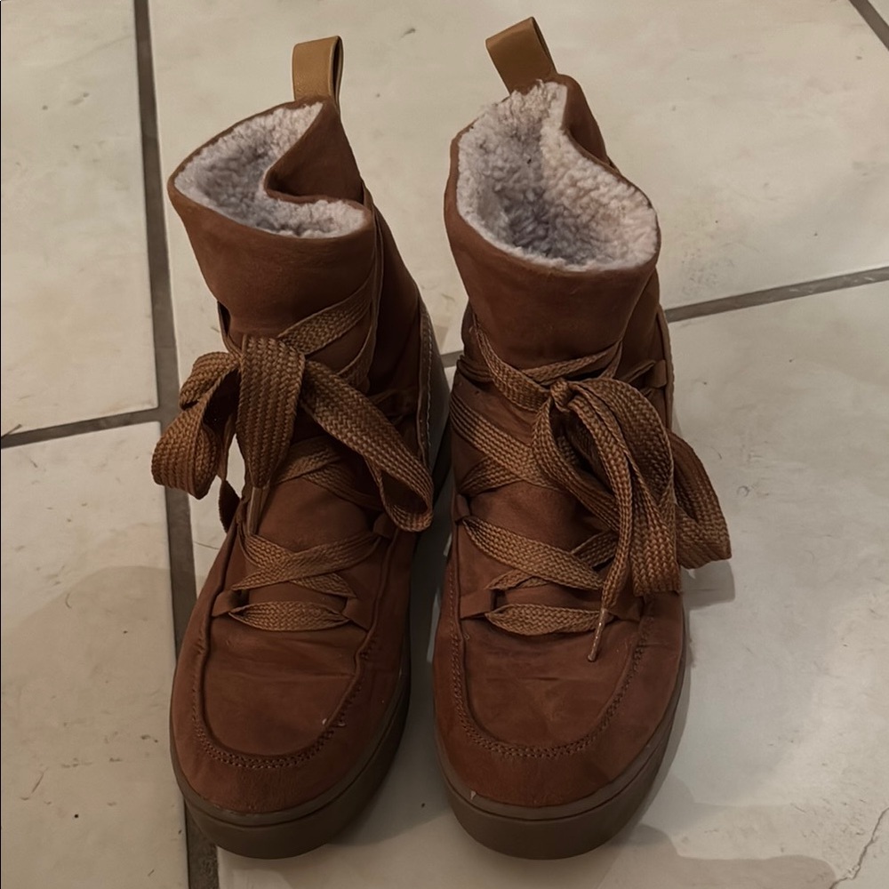 Women's Brown Suede Winter Boots